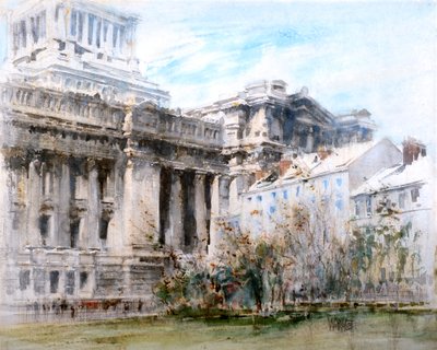 Pałac Sprawiedliwości w Brukseli (akwarela) autorstwa William Walcot