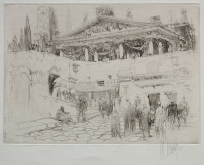Pierwsza drewniana świątynia Jowisza autorstwa William Walcot