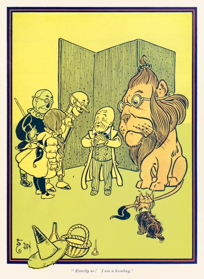 „Dokładnie tak! Jestem błazenkiem” z „Wspaniałego czarnoksiężnika z krainy Oz” L. Franka Bauma autorstwa William Wallace Denslow