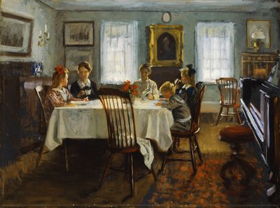 Rodzina Gilchristów na śniadaniu, 1916 autorstwa William Wallace Gilchrist
