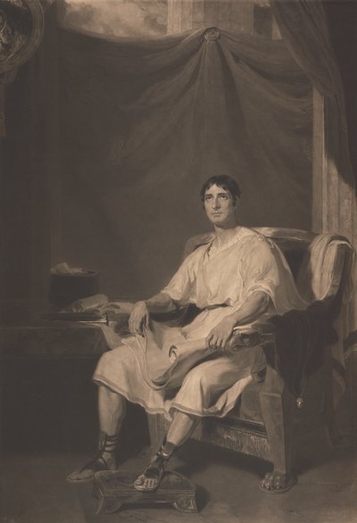 John Philip Kemble jako Cato autorstwa William Ward