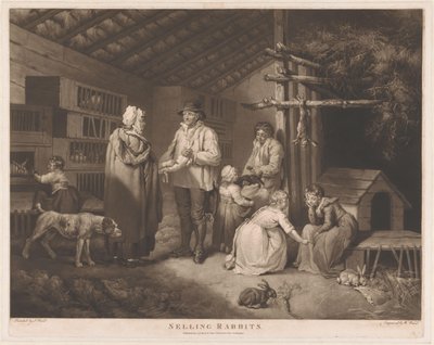 Sprzedawca królików Sprzedawanie królików (tytuł na obiekcie) autorstwa William Ward