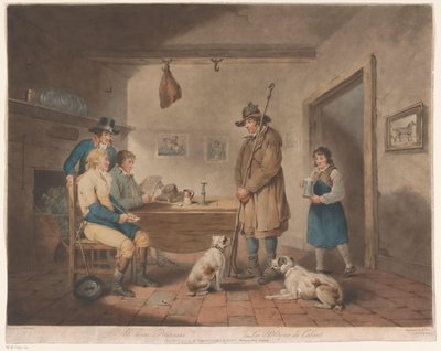 Mężczyźni w karczmie Ale-house Politicians / Les Politiques du Cabaret (tytuł na obiekcie) autorstwa William Ward