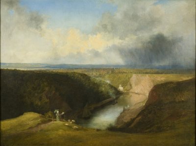 Widok na wąwóz Avon ze wzgórza obserwatorium, ok. 1830 r. autorstwa William West