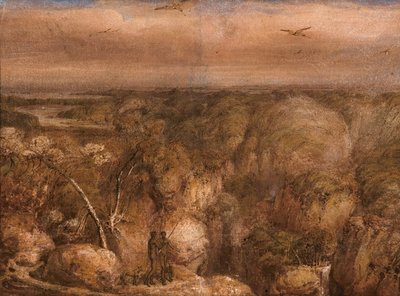 Daleki widok na Port Bowen z Mount Westall autorstwa William Westall
