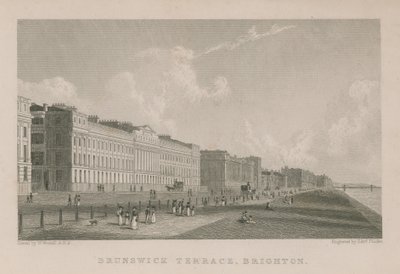 Ogólny widok na Brunswick Terrace w Brighton autorstwa William Westall