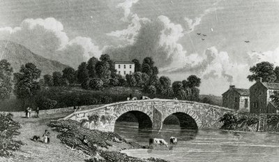 Greta Hall i Keswick Bridge, grawerowane przez E. Francisa, 1842 autorstwa William Westall