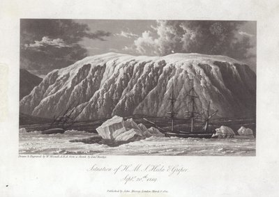 Sytuacja H.M.S Hecla i Griper autorstwa William Westall