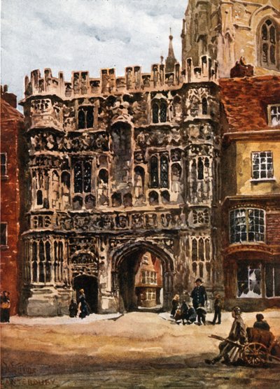 Canterbury, Christchurch Gateway (kolor lito) autorstwa William Wiehe Collins