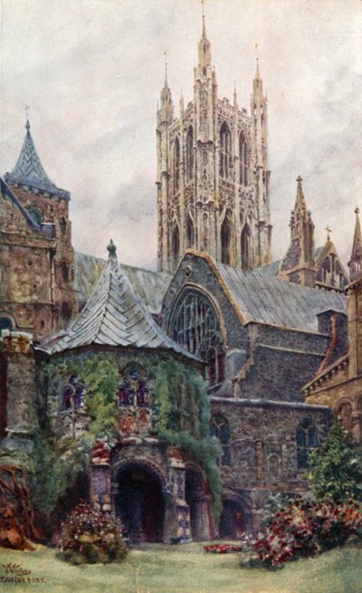 Canterbury, Baptysterium i Kapituła (kolor lito) autorstwa William Wiehe Collins