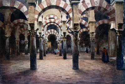 Cordoba, wnętrze Mesquity (kolor lito) autorstwa William Wiehe Collins