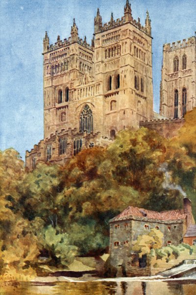 Durham, Zachodnie Wieże (kolor lito) autorstwa William Wiehe Collins