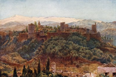 Granada, Alhambra (kolor lito) autorstwa William Wiehe Collins