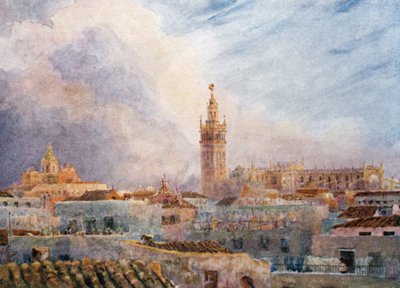 Sewilla, widok na miasto (kolor lito) autorstwa William Wiehe Collins