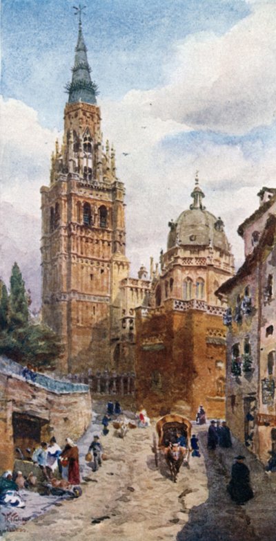 Toledo, Katedra (kolor lito) autorstwa William Wiehe Collins