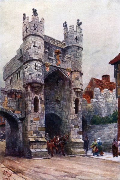 York, Monk Bar (kolor lito) autorstwa William Wiehe Collins