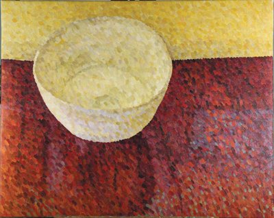 Martwa natura, Lucie Rie Bowl, 2013 (olej na płótnie) autorstwa William Wilkins