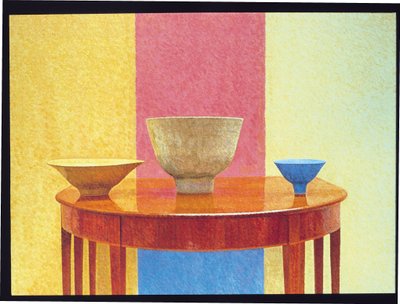 Martwa natura, trzy miski Lucie Rie autorstwa William Wilkins