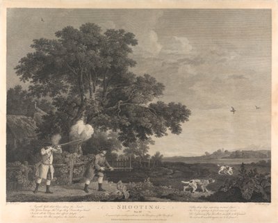 Strzelanie, tablica III autorstwa William Woollett