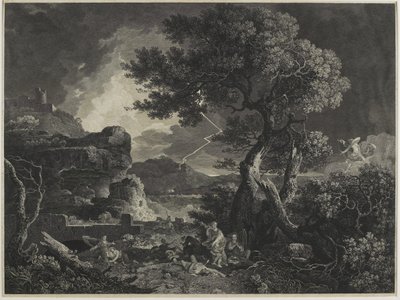 Zagłada dzieci Niobe, 1761 autorstwa William Woollett