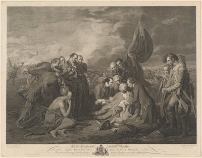 Śmierć generała Wolfe autorstwa William Woollett after Benjamin West