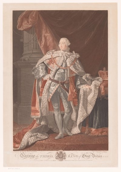 Portret Jerzego III z Wielkiej Brytanii Jerzy III, król Wielkiej Brytanii (tytuł na obiekcie) autorstwa William Wynne Ryland
