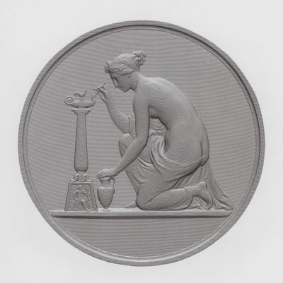 Nauka przycina lampę życia (grawerunek) autorstwa William Wyon