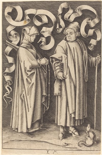 Wierni kościelni autorstwa William Young Ottley after Israhel van Meckenem