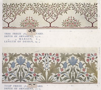 Wzornik tapet, przed 1917 (druk) autorstwa William and Company Morris