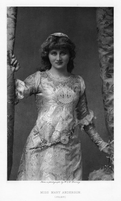 Mary Anderson, amerykańska aktorka, ok. 1895 r. autorstwa William and Daniel Downey