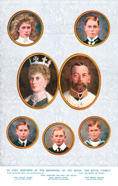 Rodzina królewska, ok. 1935 autorstwa William and Daniel Downey