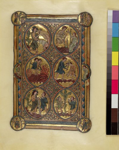 Ms 330,2 Adam i Ewa, Kain i Abel, ok. 1240 (welum) autorstwa William de Brailes