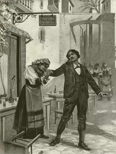 Cavalleria Rusticana, Scena XI (Grawerowanie) autorstwa William de Leftwich Dodge