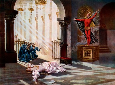 Faust, akt IV scena v autorstwa William de Leftwich Dodge