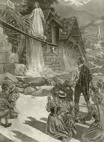 La Sonnambula, akt III scena II (wklęsłodruk) autorstwa William de Leftwich Dodge
