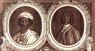 Hiob, syn Sulejmana Diallo, arcykapłana Bonda w kraju Foota w Afryce i Williama Ansah Sessarakoo, syna Johna Bannishee Corrantee Ohinnee z Annamaboe autorstwa William of Bath (after) Hoare