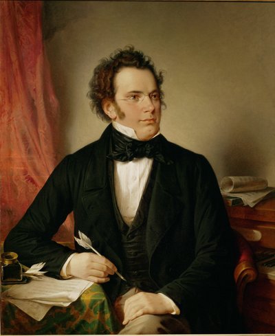 Franz Schubert ... (olej na płótnie) autorstwa Willibrord Joseph Mahler or Maehler