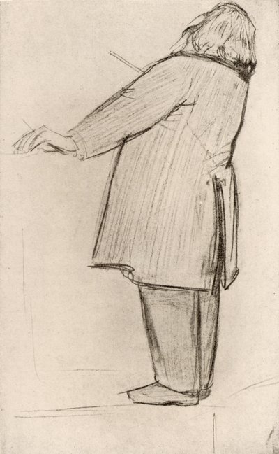 Johannes Brahms (1833-1897) Niemiecki kompozytor, dyrygent (rysunek) autorstwa Willy von Beckerath