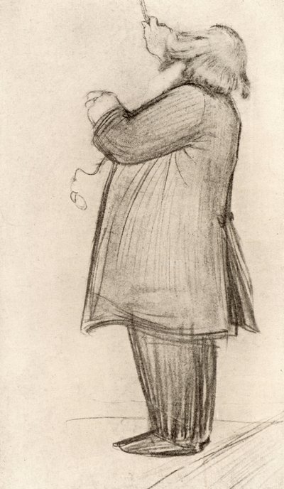 Johannes Brahms (1833-1897) Niemiecki kompozytor, dyrygent (rysunek) autorstwa Willy von Beckerath