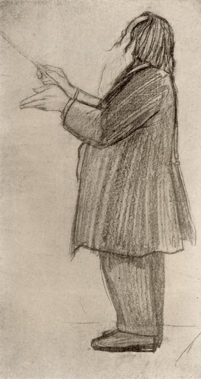 Johannes Brahms (1833-1897) niemiecki kompozytor, dyrygent 9rysunek) autorstwa Willy von Beckerath