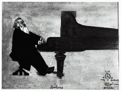 Niemiecki kompozytor Johannes Brahms (Hamburg autorstwa Willy von Beckerath