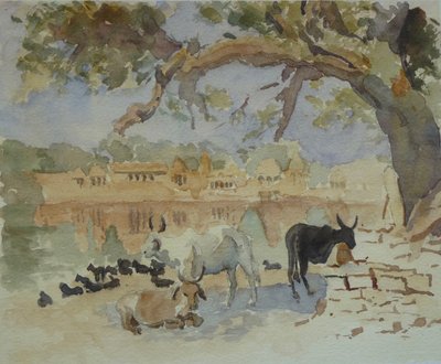 435A Jaisalmer - Gadi Sagar (szkic) autorstwa Wilson Clive