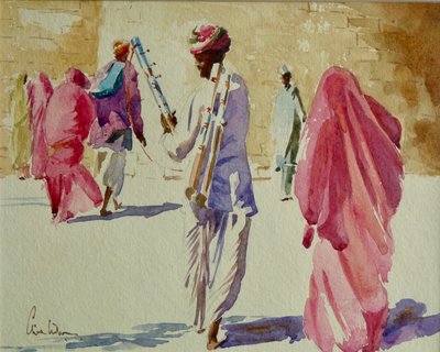 513 Jaisalmer, grający na fajkach autorstwa Wilson Clive