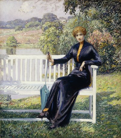 Lois w ogrodzie autorstwa Wilson Henry Irvine