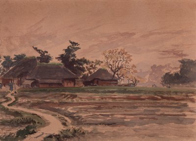 Krajobraz z domami. autorstwa Winckworth Allan Gay