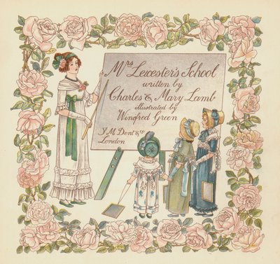 Ilustracja okładki szkoły Mrs Leicesters autorstwa Wingred Green