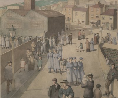 Wyjście z zakładów zbrojeniowych autorstwa Winifred Knights