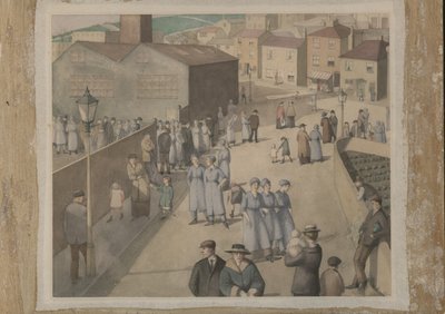 Wyjście z zakładów zbrojeniowych autorstwa Winifred Knights
