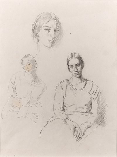 Autoportret (ołówek na papierze) autorstwa Winifred Knights