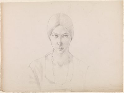 Autoportret (ołówek na papierze) autorstwa Winifred Knights